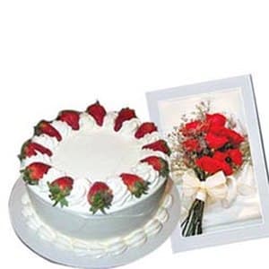 Strawberry Cake n Greeting Card